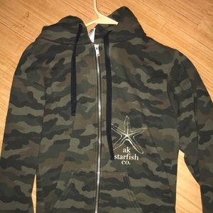 Ak starfish camo Cotten zip up